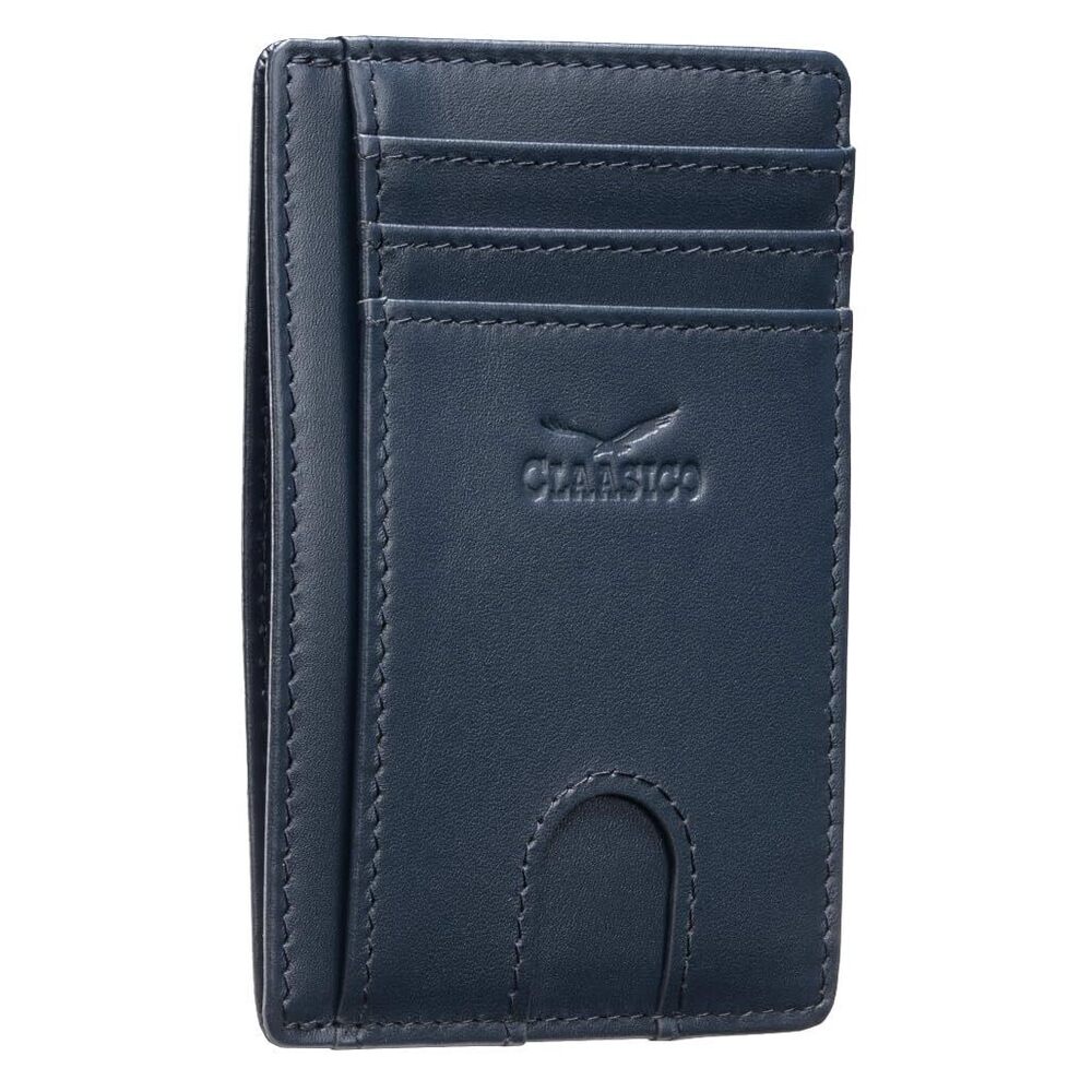 2542 Front Pocket Small Minimalist Leather Wallet RFID Blocking Leather